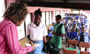 KDY hands over books to Freetown schoolchildren